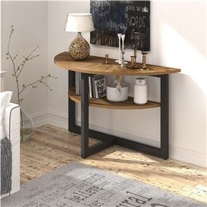 Tavolino rotondo con contenitore